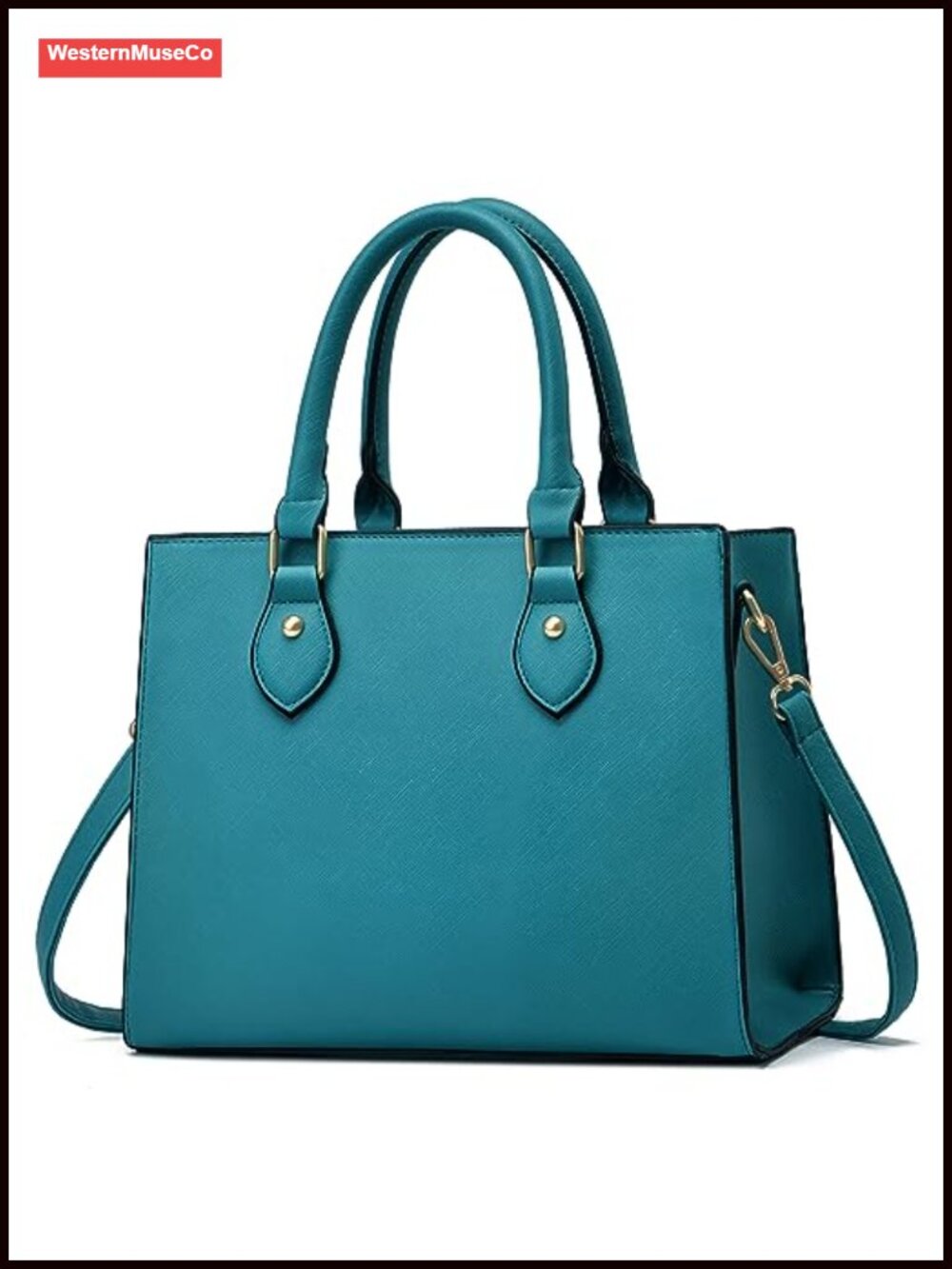 PU Leather Satchel Crossbody Bag Top Handle Shoulder Purse